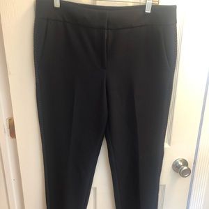 Navy blue, Loft, dress pants with ribbon detail. Size 10